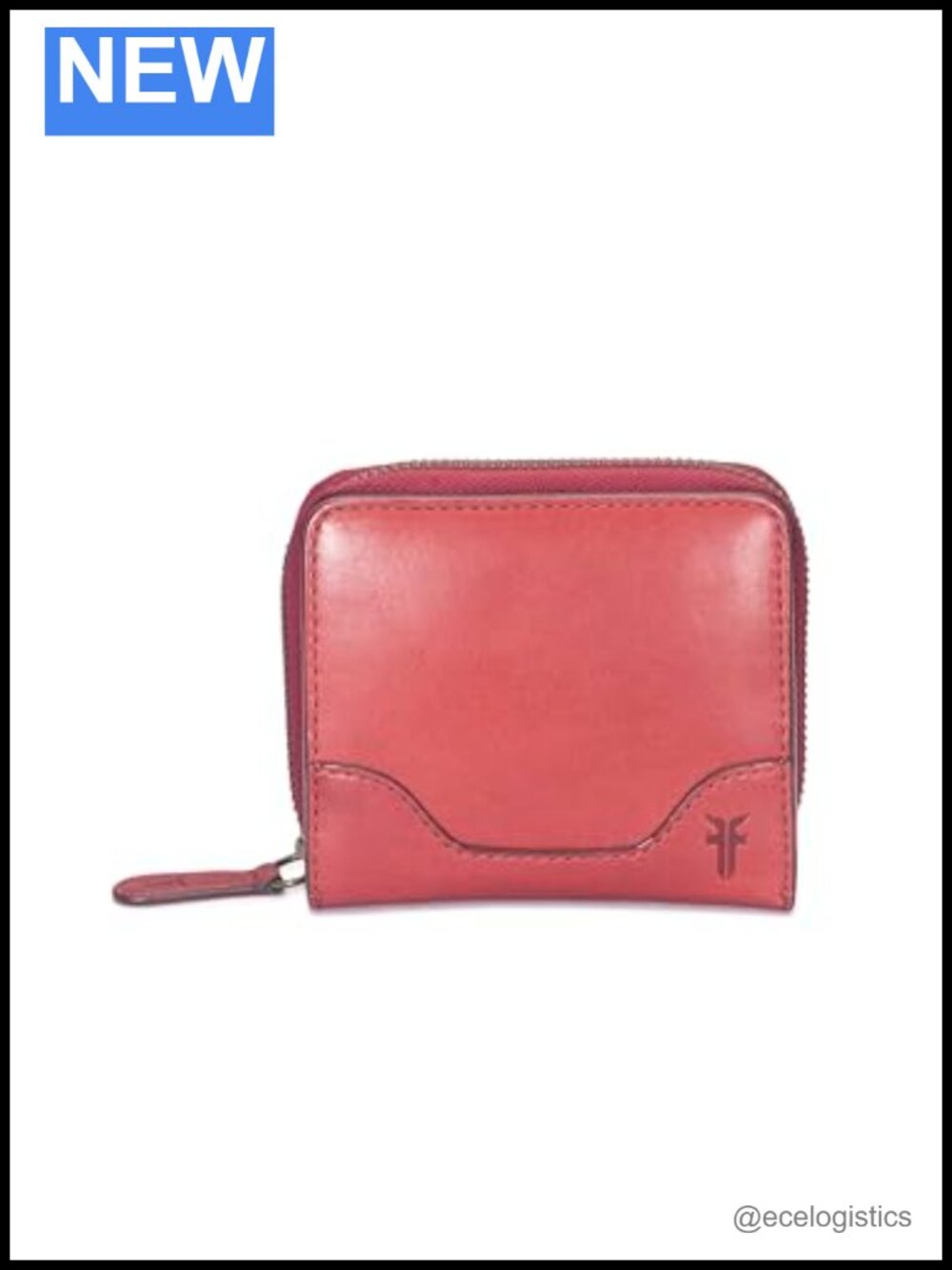 Women's Leather Zip Around Wallet 8 Card Slots ID Window Clutch